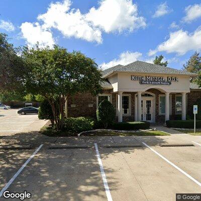 Thumbnail image of the front of a dentist office practice with the name Metzger Dentistry which is located in Colleyville, TX