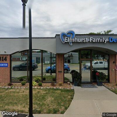 Thumbnail image of the front of a dentist office practice with the name Elmhurst Family Dental which is located in Elmhurst, IL