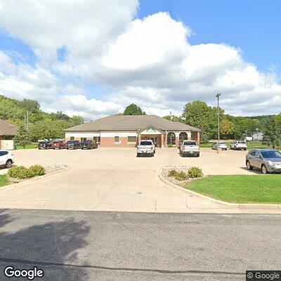 Thumbnail image of the front of a dentist office practice with the name Cowgill Dental which is located in Onalaska, WI