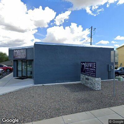 Thumbnail image of the front of a dentist office practice with the name Bowie Family Dental which is located in Prescott Valley, AZ