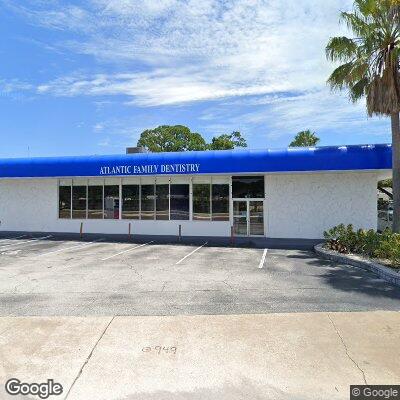 Thumbnail image of the front of a dentist office practice with the name Atlantic Family Dentistry which is located in New Smyrna Beach, FL