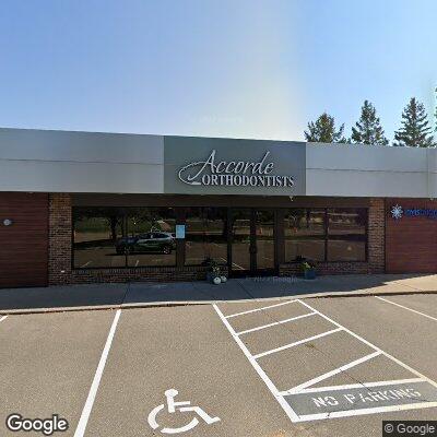 Thumbnail image of the front of a dentist office practice with the name Accorde Orthodontists which is located in Maple Grove, MN