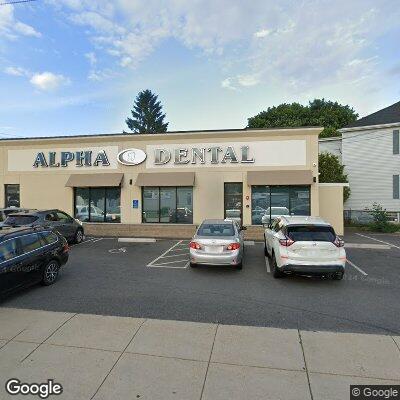 Thumbnail image of the front of a dentist office practice with the name Alpha Dental Center which is located in Fall River, MA