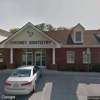 Thumbnail image of the front of a dentist office practice with the name Chesney Dentistry which is located in Knoxville, TN