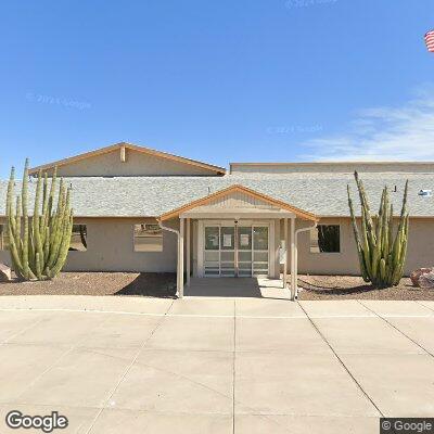 Thumbnail image of the front of a dentist office practice with the name Desert Senita Community Health Center which is located in Ajo, AZ