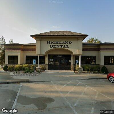 Thumbnail image of the front of a dentist office practice with the name Highland Dental which is located in Liberty, MO