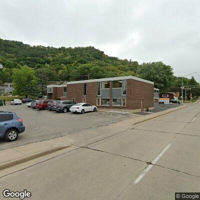 Thumbnail image of the front of a dentist office practice with the name Rivertown Dental which is located in La Crosse, WI