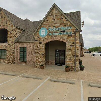 Thumbnail image of the front of a dentist office practice with the name Robertson Orthodontics PLLC which is located in Allen, TX