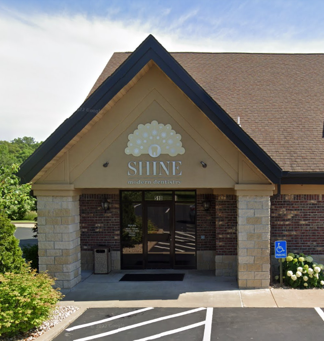 Thumbnail image of the front of a dentist office practice with the name Shine Modern Dentistry which is located in Joplin, MO