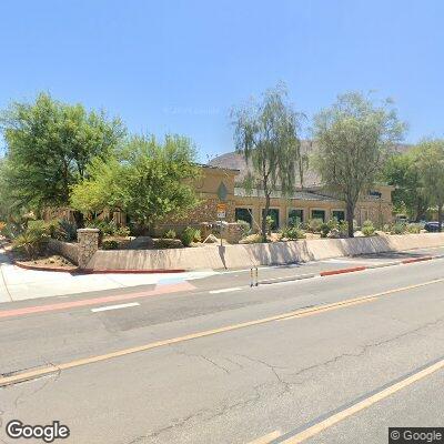 Thumbnail image of the front of a dentist office practice with the name Desert Dental Specialty Group which is located in Palm Desert, CA