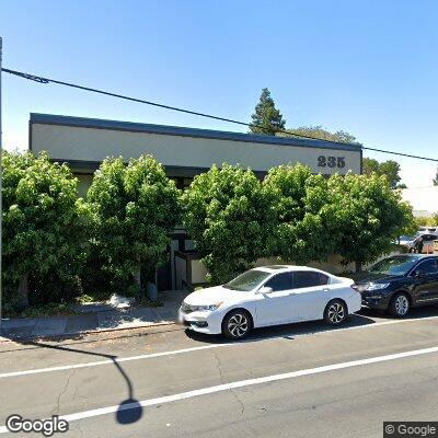 Thumbnail image of the front of a dentist office practice with the name Alborzi Orthodontics which is located in San Mateo, CA