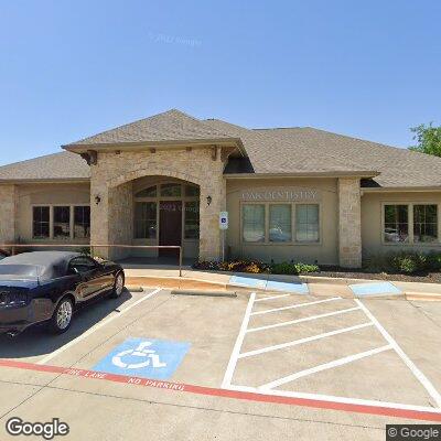 Thumbnail image of the front of a dentist office practice with the name Oak Family Cosmetic and Implant Dentistry which is located in Arlington, TX