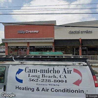 Thumbnail image of the front of a dentist office practice with the name Dental Smiles which is located in Lakewood, CA