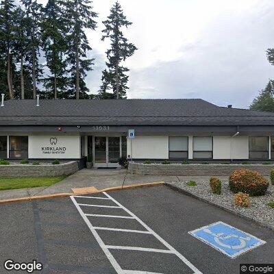 Thumbnail image of the front of a dentist office practice with the name Kirkland Family Dentistry which is located in Kirkland, WA