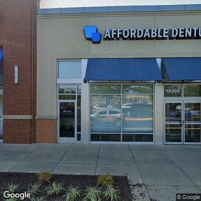 Thumbnail image of the front of a dentist office practice with the name Affordable Dentures & Implants which is located in Gaithersburg, MD