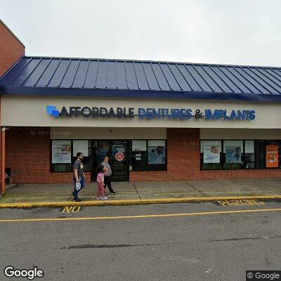 Thumbnail image of the front of a dentist office practice with the name Affordable Dentures & Implants which is located in Newport News, VA