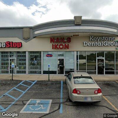 Thumbnail image of the front of a dentist office practice with the name Keystone Dental Group which is located in Indianapolis, IN