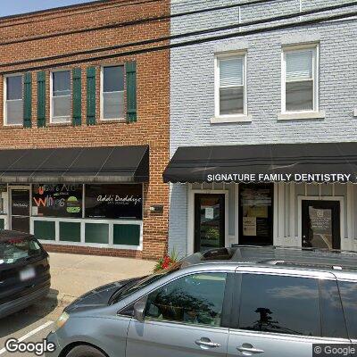 Thumbnail image of the front of a dentist office practice with the name Angier Dental which is located in Angier, NC