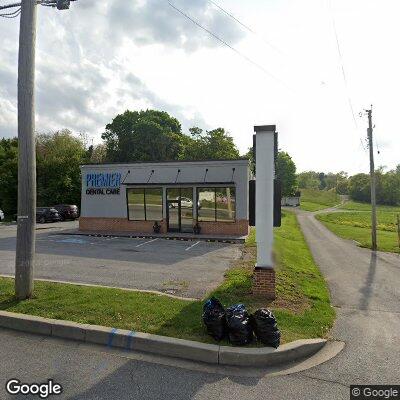 Thumbnail image of the front of a dentist office practice with the name Premier Dental Care which is located in Manchester, MD