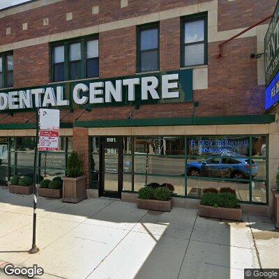 Thumbnail image of the front of a dentist office practice with the name East Village Dental Centre which is located in Chicago, IL