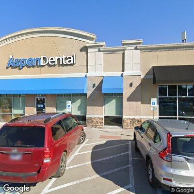 Thumbnail image of the front of a dentist office practice with the name Aspen Dental which is located in Sevierville, TN