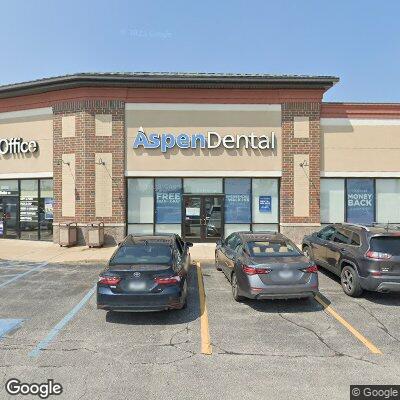 Thumbnail image of the front of a dentist office practice with the name Aspen Dental which is located in Valparaiso, IN