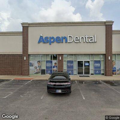 Thumbnail image of the front of a dentist office practice with the name Aspen Dental which is located in Evansville, IN