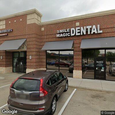 Thumbnail image of the front of a dentist office practice with the name Smile Magic Dental which is located in McKinney, TX