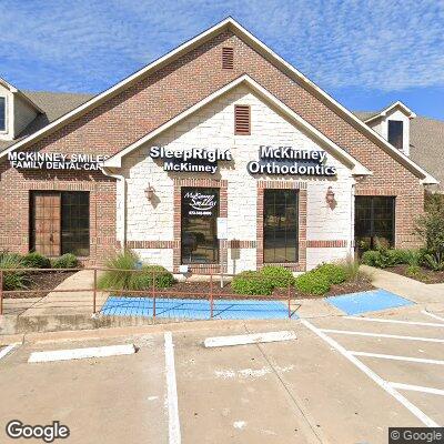 Thumbnail image of the front of a dentist office practice with the name McKinney Smiles which is located in Mckinney, TX