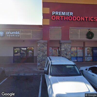 Thumbnail image of the front of a dentist office practice with the name Premier Orthodontics which is located in Phoenix, AZ