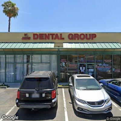 Thumbnail image of the front of a dentist office practice with the name St James Dental goup which is located in Cudahy, CA