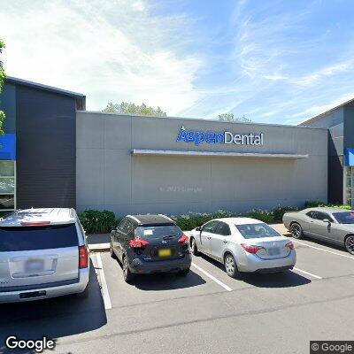 Thumbnail image of the front of a dentist office practice with the name Aspen Dental which is located in Eugene, OR