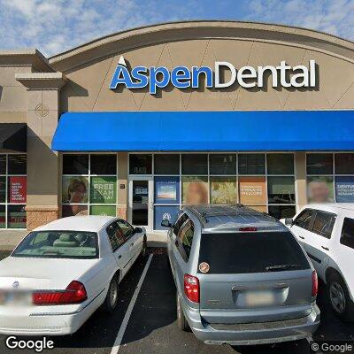 Thumbnail image of the front of a dentist office practice with the name Aspen Dental which is located in Dalton, GA