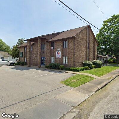 Thumbnail image of the front of a dentist office practice with the name Ernstberger Orthodontics which is located in New Albany, IN