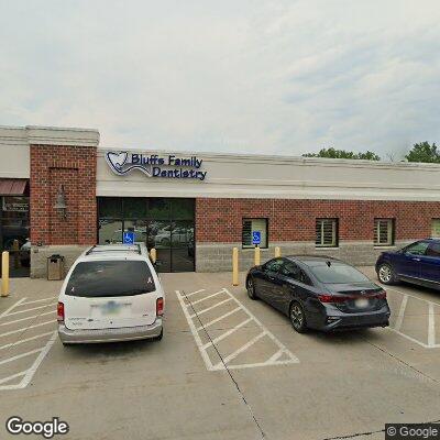 Thumbnail image of the front of a dentist office practice with the name Bluffs Family Dentistry which is located in Council Bluffs, IA