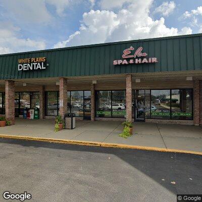 Thumbnail image of the front of a dentist office practice with the name White Plains Dental which is located in Northbrook, IL