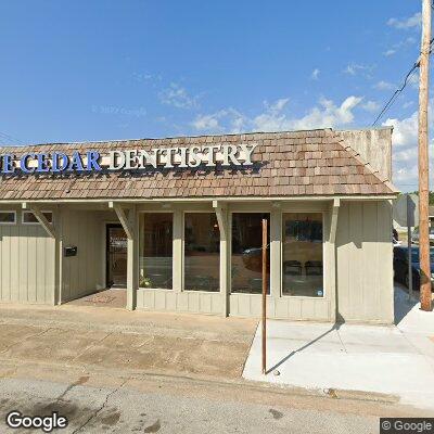 Thumbnail image of the front of a dentist office practice with the name Blue Cedar Dentistry which is located in Bolivar, MO