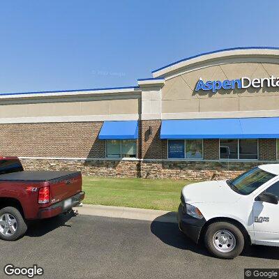 Thumbnail image of the front of a dentist office practice with the name Aspen Dental which is located in Russellville, AR