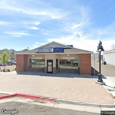 Thumbnail image of the front of a dentist office practice with the name Cornerstone Family Dental which is located in Rexburg, ID