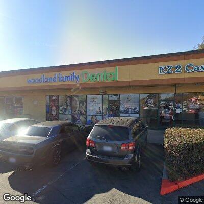 Thumbnail image of the front of a dentist office practice with the name Woodland Family Dental which is located in Woodland, CA