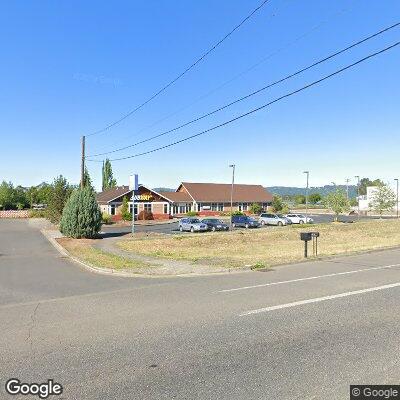 Thumbnail image of the front of a dentist office practice with the name Rainier Park Dental which is located in Rainier, OR