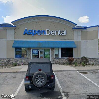 Thumbnail image of the front of a dentist office practice with the name Aspen Dental which is located in Meadville, PA