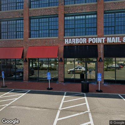 Thumbnail image of the front of a dentist office practice with the name Harbor Point Dental which is located in Stamford, CT