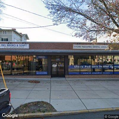 Thumbnail image of the front of a dentist office practice with the name Shore Pediatric Dental Group which is located in Red Bank, NJ