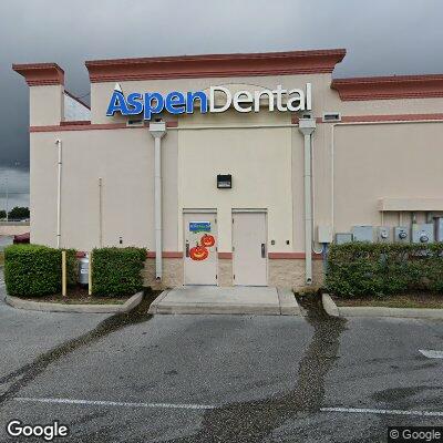 Thumbnail image of the front of a dentist office practice with the name Aspen Dental which is located in Brooksville, FL