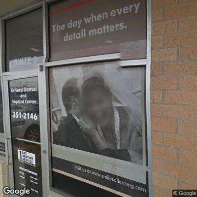 Thumbnail image of the front of a dentist office practice with the name One Day Denture Service which is located in Lansing, MI