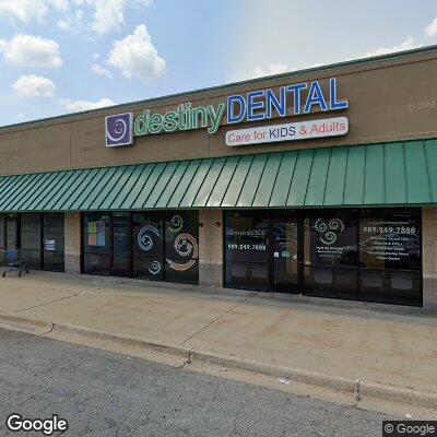 Thumbnail image of the front of a dentist office practice with the name Destiny Dental which is located in Saginaw, MI