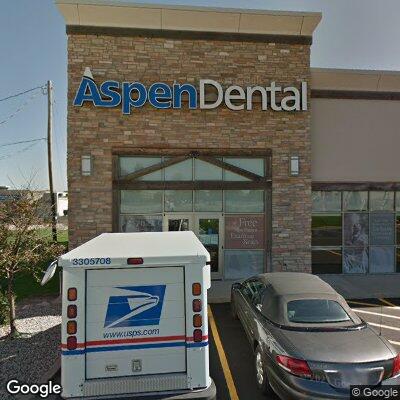 Thumbnail image of the front of a dentist office practice with the name Aspen Dental which is located in Oshkosh, WI