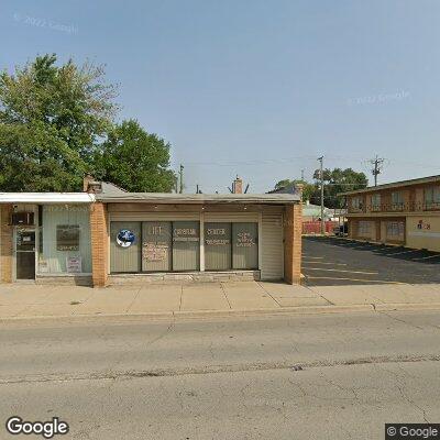 Thumbnail image of the front of a dentist office practice with the name American Family Dental Care which is located in Bellwood, IL