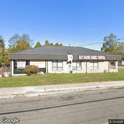 Thumbnail image of the front of a dentist office practice with the name Bayshore Family Dental which is located in Bay Shore, NY